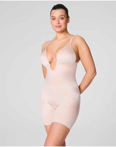 Spanx - SPANXshape™ Suit Your Fancy Plunge Low-Back Mid-Thigh Bodysuit