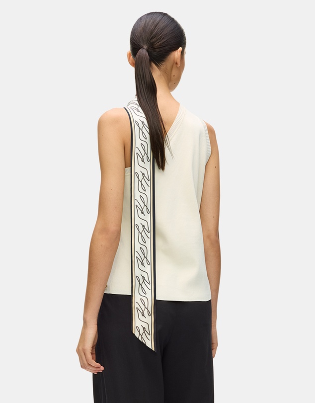 Karl Lagerfeld - Scarf Print Knit Top