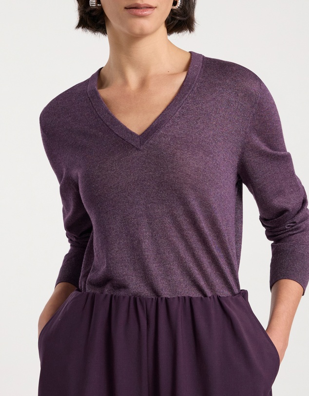 David Lawrence - Peta Sparkle V Neck Knit