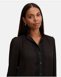 Forever New - Poppy Lace Trim Blouse