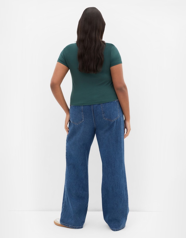 City Chic - Kara Henley Rib Tee