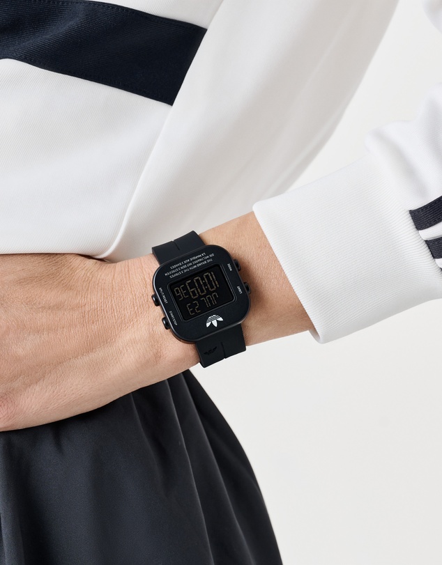 adidas Originals - Adaptik One 38mm Black Silicone Strap Watch