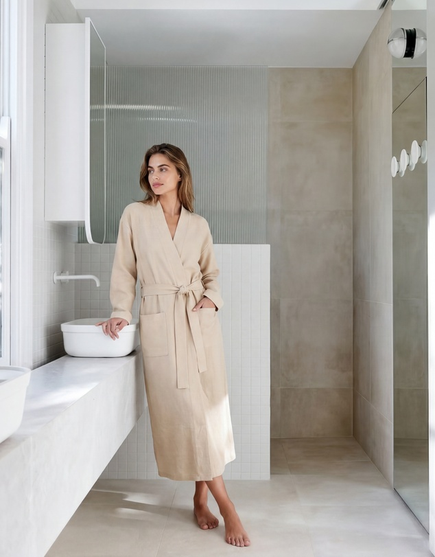 SILK MAGNOLIA - Cashmere / Wool Dressing Gown