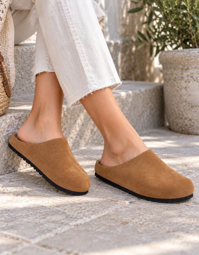 Human - Women's Saint Clog Sandal Tan Suede