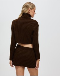 Style Addict - Chunky Knit Crop Skivvy