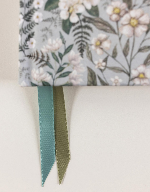 Bespoke Letterpress - Linen Bound Bullet Journal - Ivory Garden