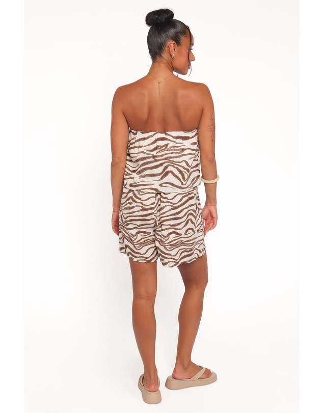 Petal & Pup - Ravenna Playsuit - Brown Zebra