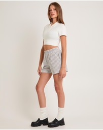 Alice In The Eve - Amber Crop Polo Knit