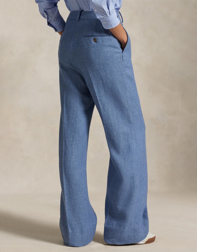 Polo Ralph Lauren - Linen-Cotton Twill Wide-Leg Pants