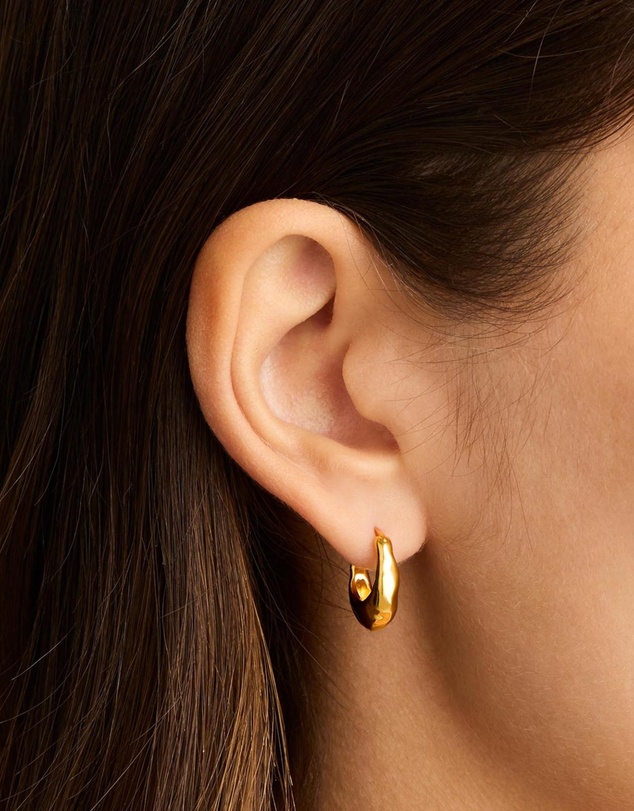 By Charlotte - Gold Radiant Energy Small Hoops