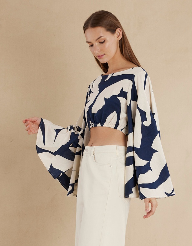 Amelius - Zaffira Linen Crop Top
