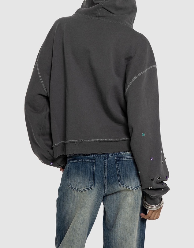 Jaded London - Rhinestone Embellished Oversized Hoodie