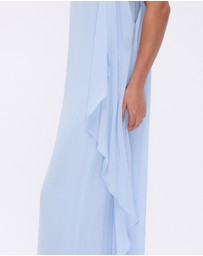Minima Esenciales - Hallie Sheer Viscose Draped Maxi Dress