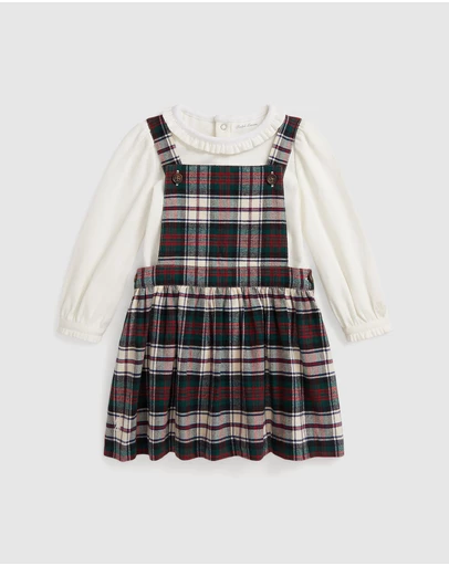 Polo Ralph Lauren - Cotton Bodysuit & Plaid Dress Set - Babies