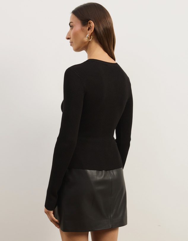 Atmos&Here - Kaia Long Sleeve Rib Knit Top