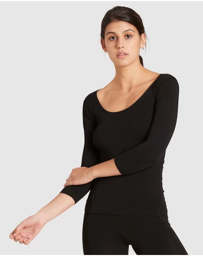 Boody - 3/4 Sleeve Scoop Neck Top