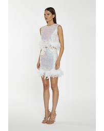Glamorous - Feather trim mini skirt