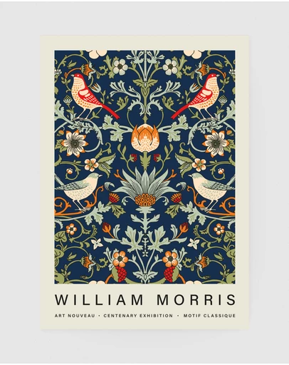 Inka Arthouse - Flowers & Birds by William Morris Art Print