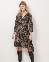 Sosandar - Leopard Print Wrap Dress