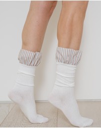 High Heel Jungle - Lauren Pinstripe Cuff Socks