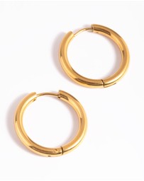 Lovisa - Waterproof Gold Plated Stainless Steel Classic Huggie Hoop Earrings