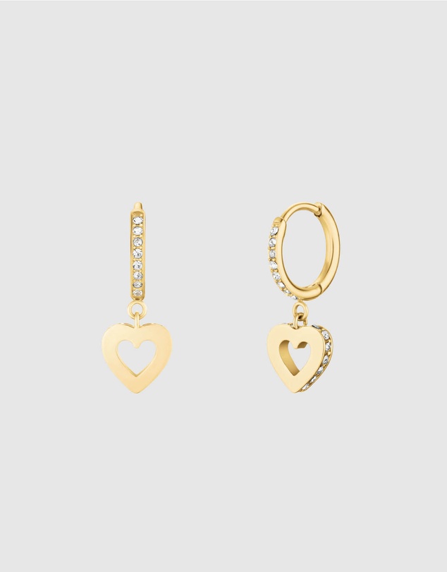 Rosefield - Hollow Heart Gold-Tone Hoop Earrings