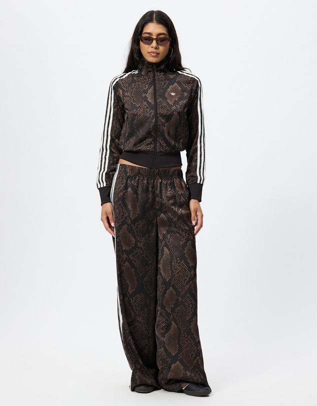 adidas Originals - Satin Snake Print Wide Leg Track Pants - ICONIC EXCLUSIVE