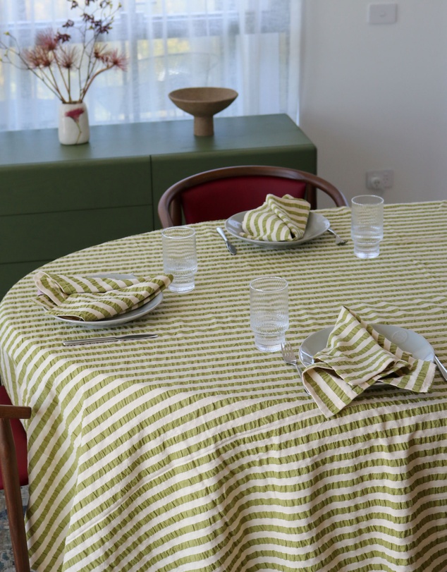 Mosey Me - Seersucker Stripe Napkin Set