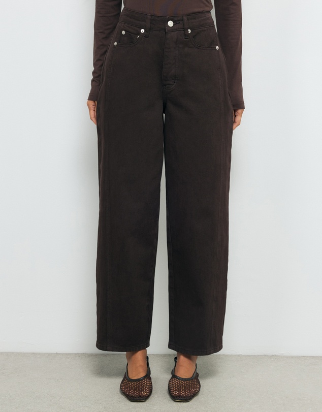 AERE - Mid Rise Straight Leg Jeans