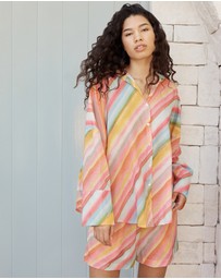 Papinelle - Sophie Stripe Long Sleeve Boxer PJ Set