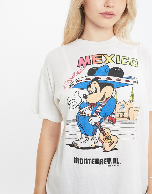 Vintage by The Real Deal - Pre Loved - Vintage 80s Disney Mickey Mouse Mexico Tee