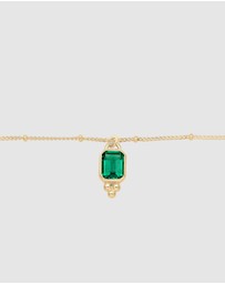 Elli Jewelry - Necklace Choker Ball Chain Quartz Gemstone 925 Silver Gold Plated