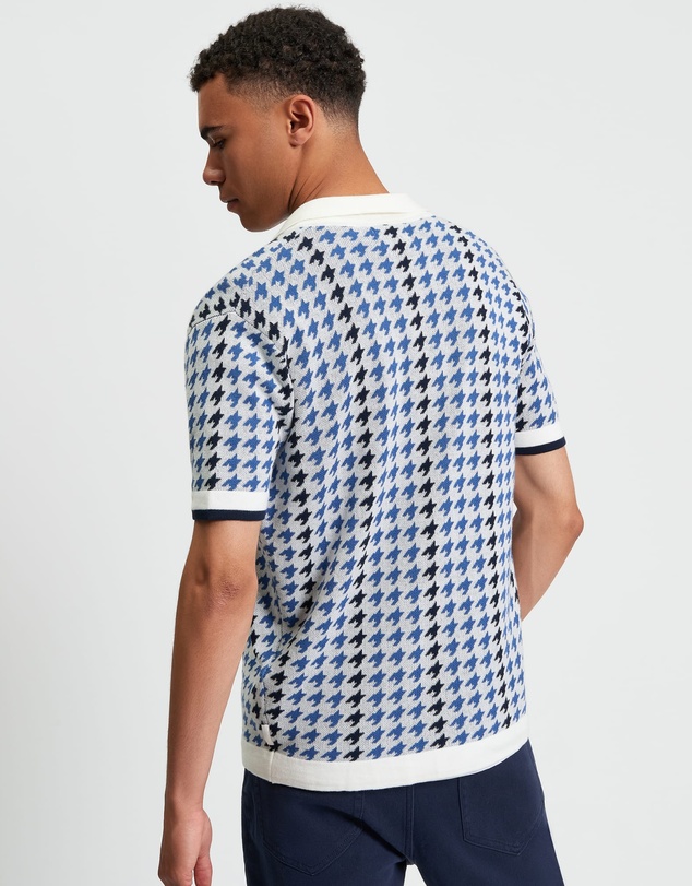 Ben Sherman - Houndstooth Button Through Polo