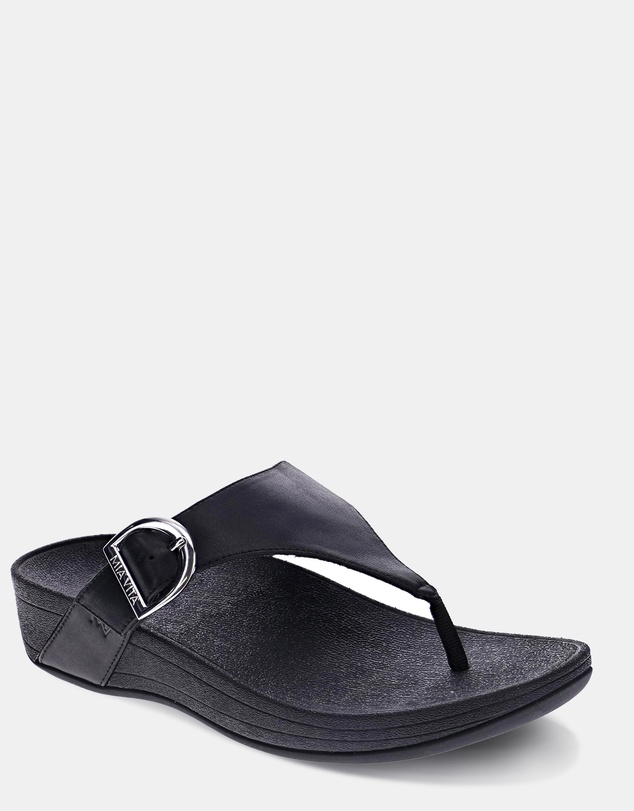 Mia Vita - Faith Toe Post Sandal - Black
