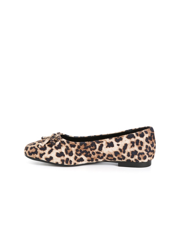 City Chic - WIDE FIT Aria Leopard Ballet Flat