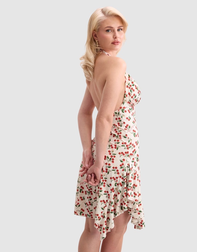 GUESS - Print Halter Neck Dress