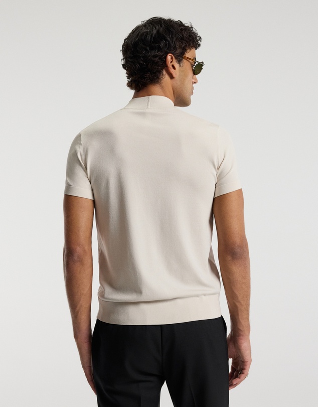 Calibre - Slim Tech Knit T-shirt Parchment