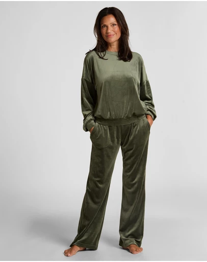 Hunkemoller - Long Sleeve Velours PJ Set