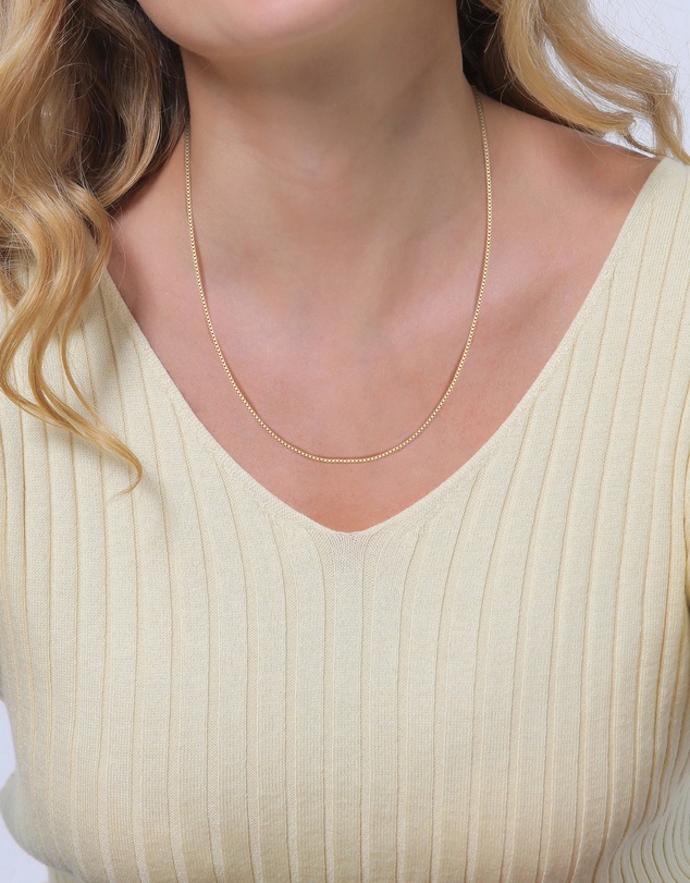 Elli Jewelry - Venetian Chain Necklace in Gold-Plated 925 Silver