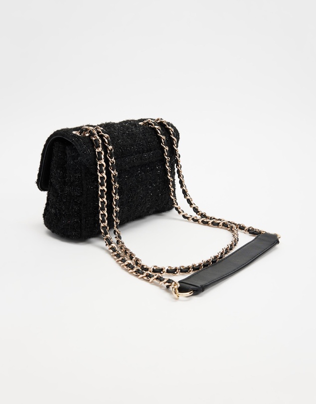 GUESS - Giully Mini 2 Comp Convertible Flap Tweed Bag