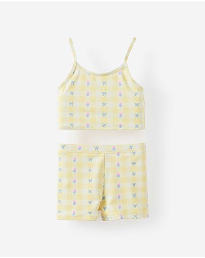 BABY YELLOWFLORAL GINGHAM