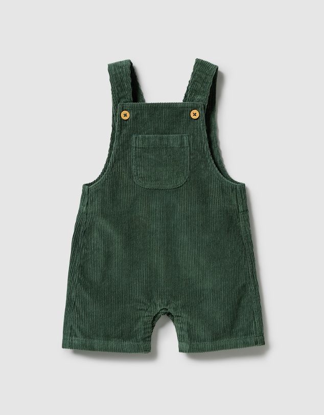 Wilson & Frenchy - Moss Green Organic Cord Overalls - Babies-Kids