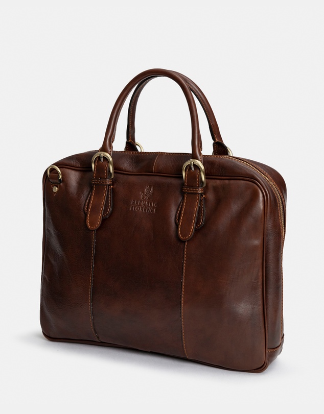 Republic of Florence - The Madrid Matt Choc Laptop Case