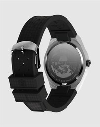 TIMEX - Q Timex® Continental GMT 39mm Synthetic Rubber Strap Watch