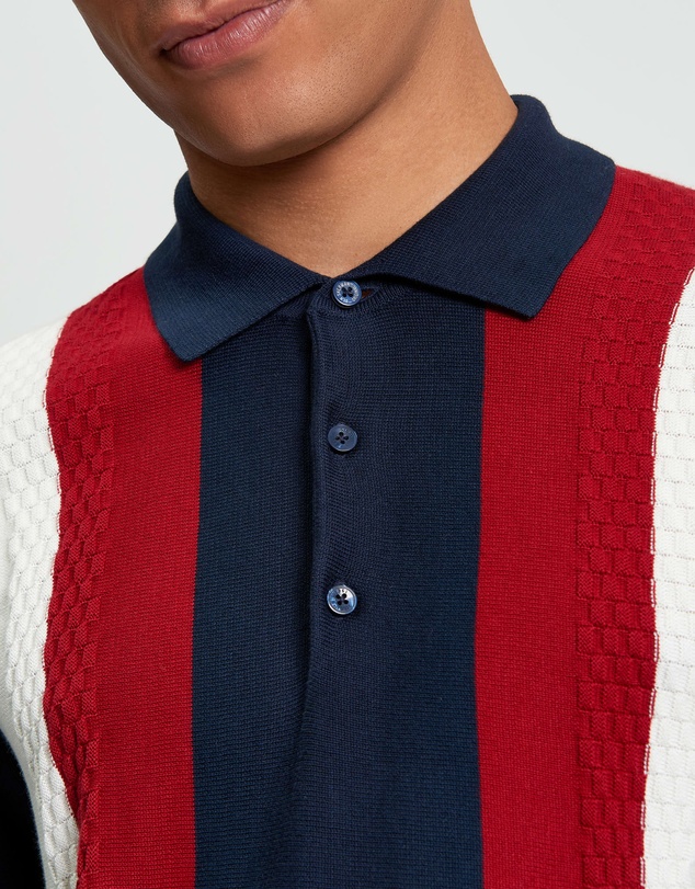 Ben Sherman - Long Sleeve Vertical Stripe Polo
