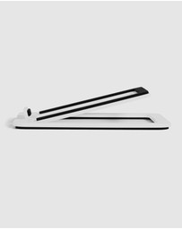 iWorld - Kanto S2W Angled Desktop Speaker Stands for Small Speakers - Pair, White