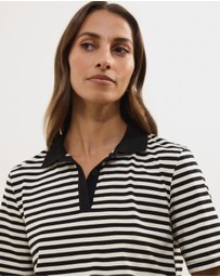Atmos&Here - Lyra Short Sleeve Stripe Polo