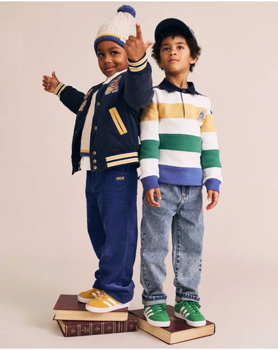 Huxbaby - Colour Block Panelled Rugby Polo - Babies-Kids