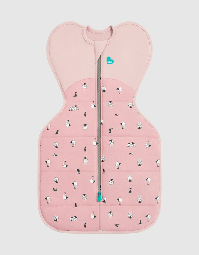 Love to Dream - Swaddle Up™ Original 2.5 TOG Quilted Organic Cotton & Merino Lamb's Best Friend Rose