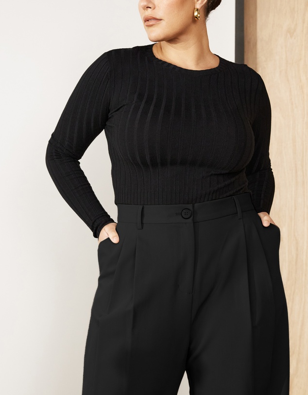 Atmos&Here Curvy - Noa Pleated Pants